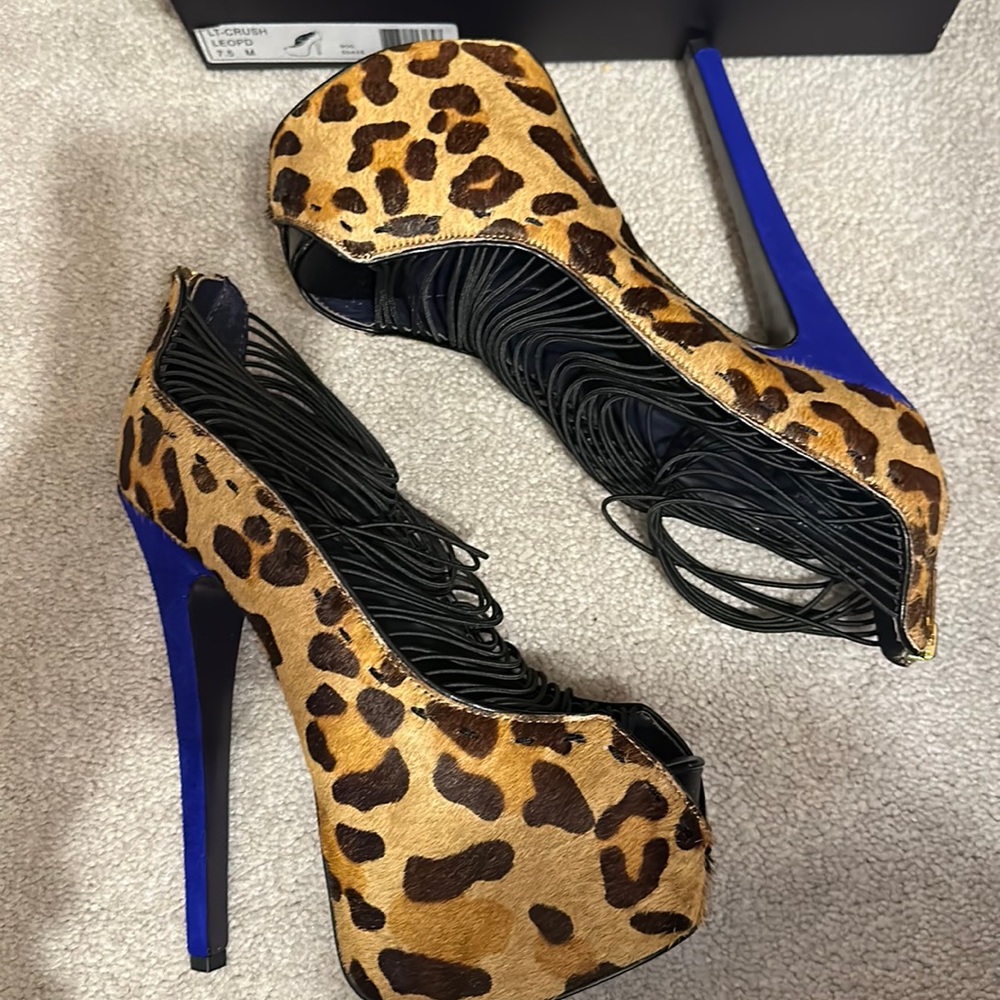 Crush by London Trash. Leopard print upper created from soft pony hair. NEW!